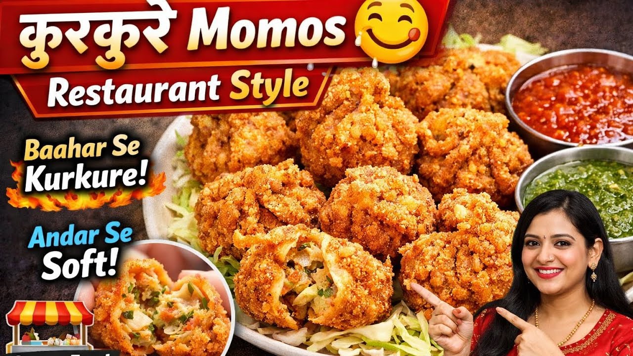 Crispy Kurkure Momos Recipe | Restaurant Style Momos | Easy Momos Recipe