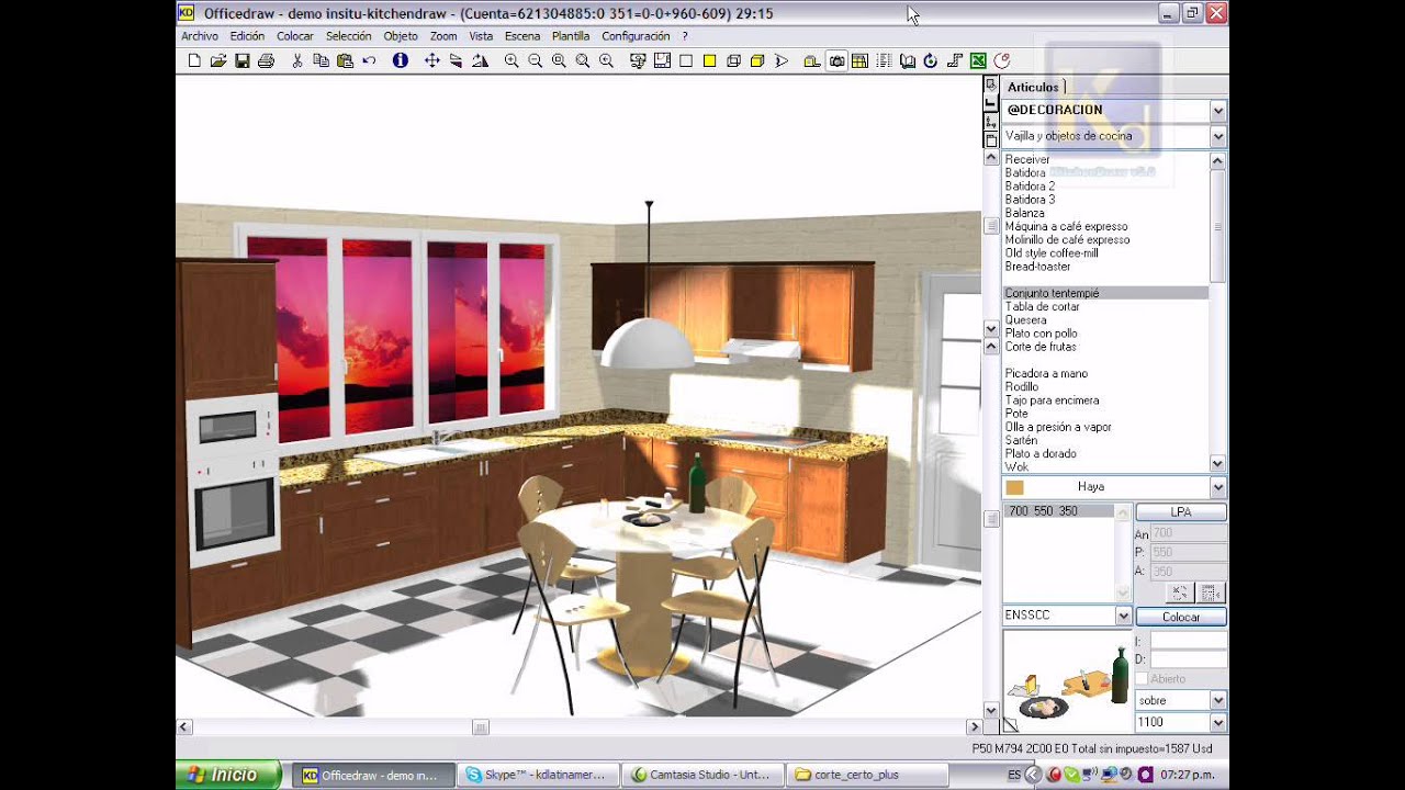 Diseño de cocina con despiece en Kitchendraw