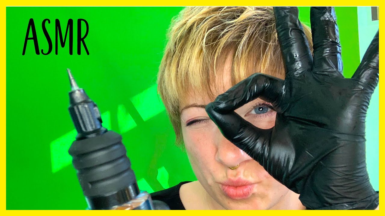 ASMR *Tätowieren üben- auf Schweinehaut* (whispering & machine noises)