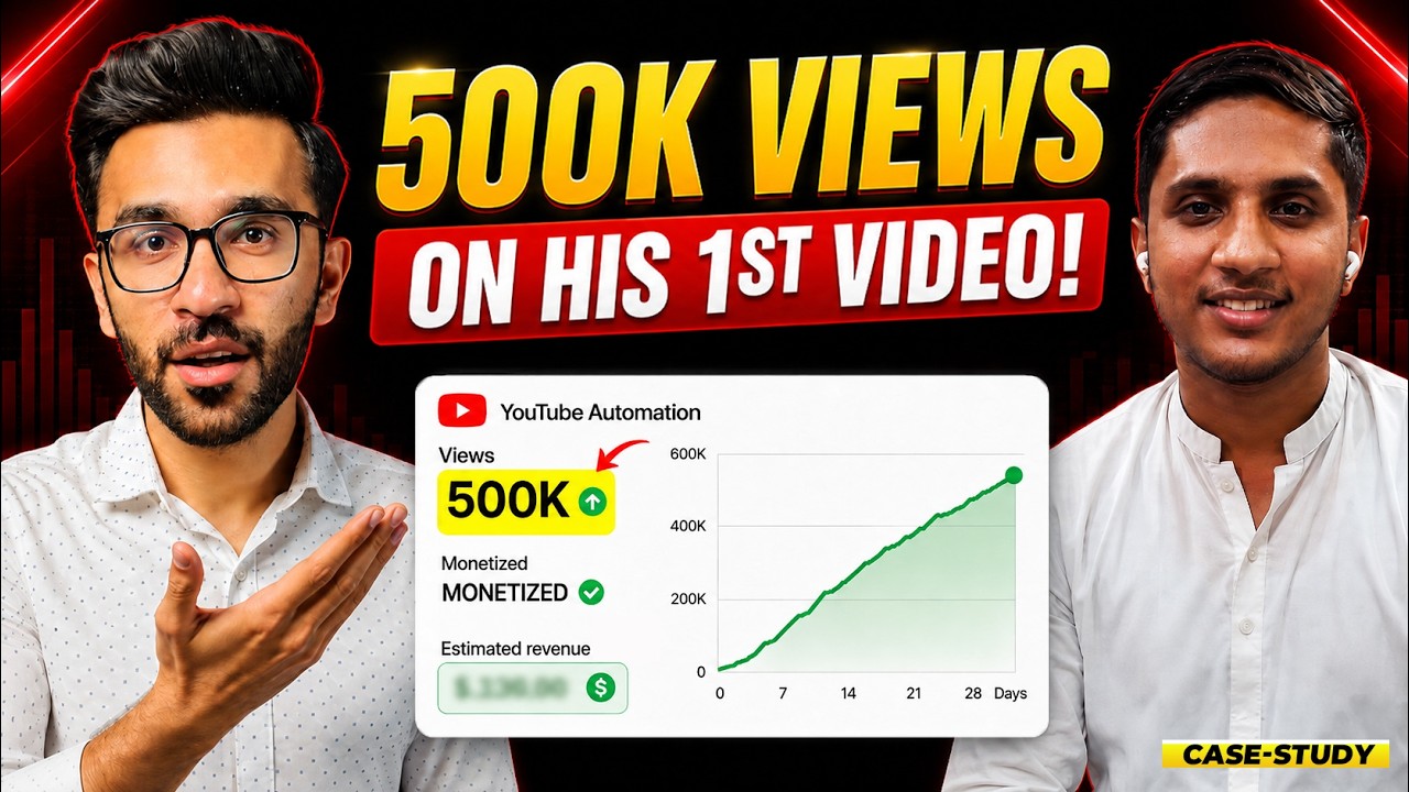 This Guy's Very First Faceless Video Got 500K Views and Monetized His Channel! | Case Study