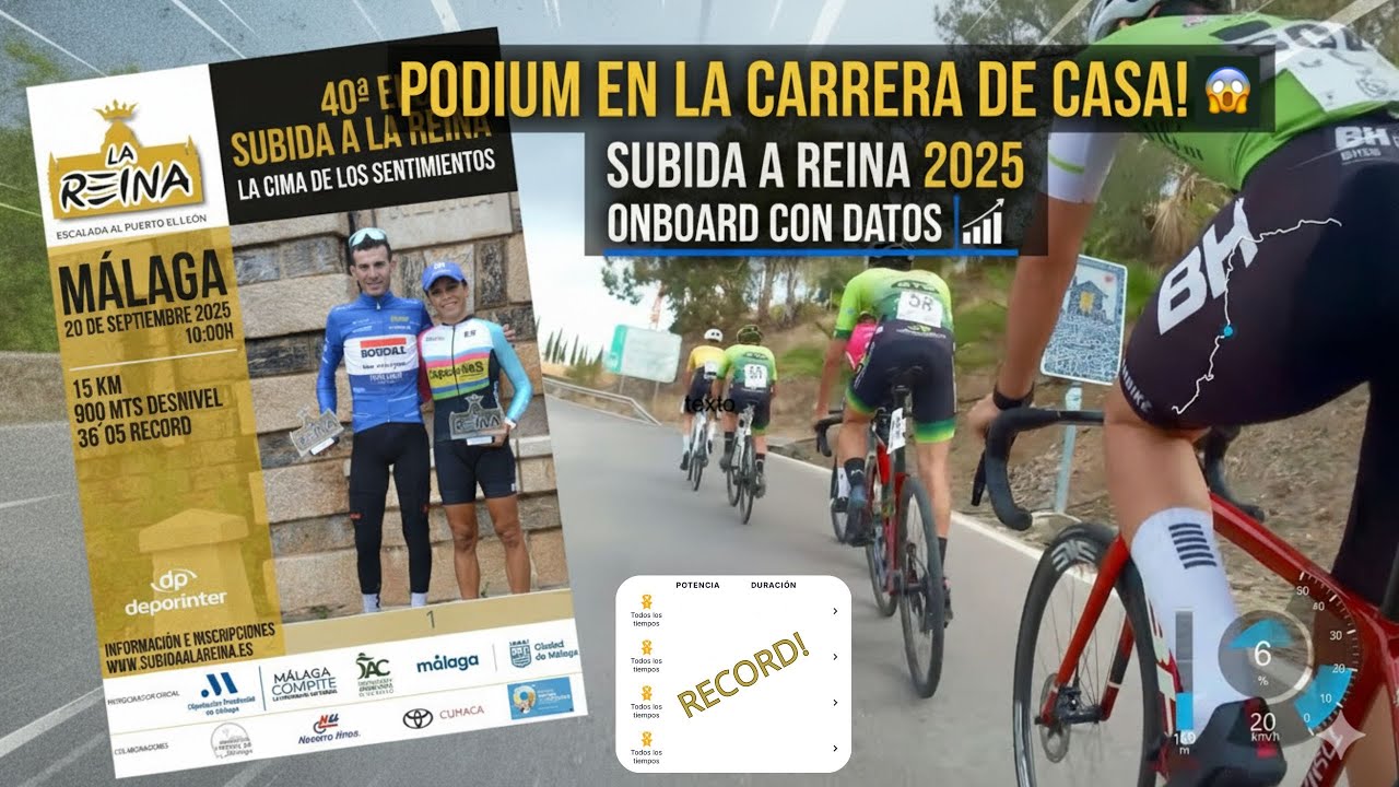 PODIUM EN LA CARRERA DE CASA! 🙀 SUBIDA A LA REINA 2025 ONBOARD CON DATOS 📈