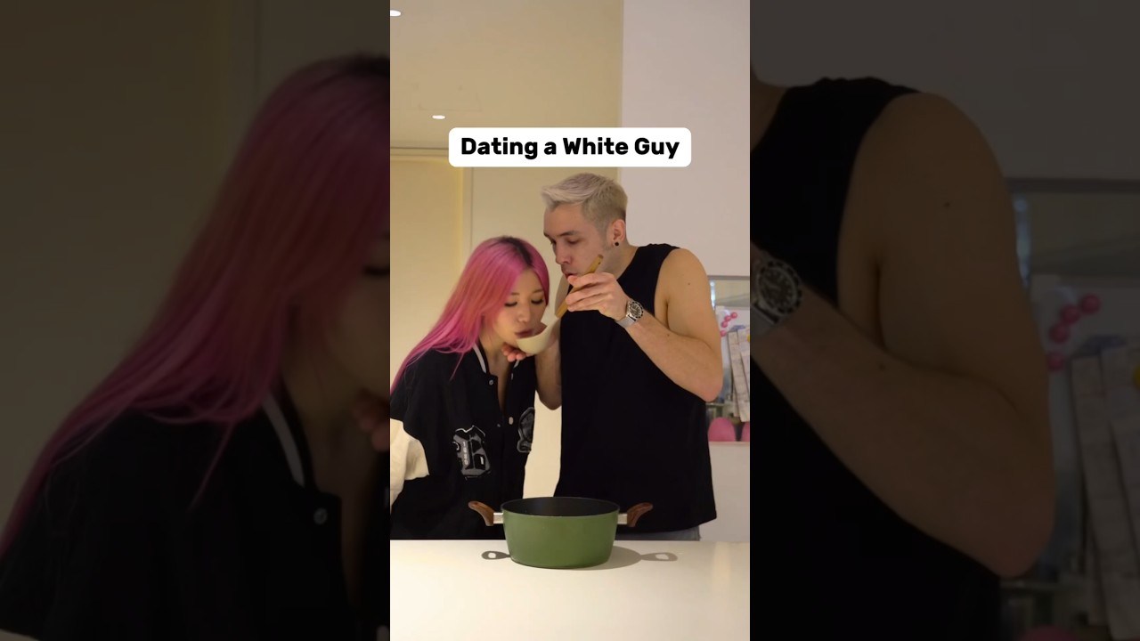 Dating a white guy&hellip;😂 #shorts