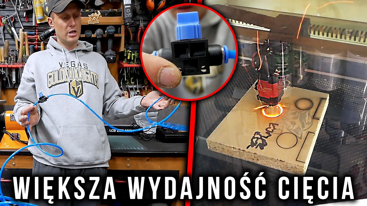 Jak Podłączyć Kompresor do Lasera CO2 &ndash; sekret szybkiego i głębszego cięcia Aeon Mira 7s