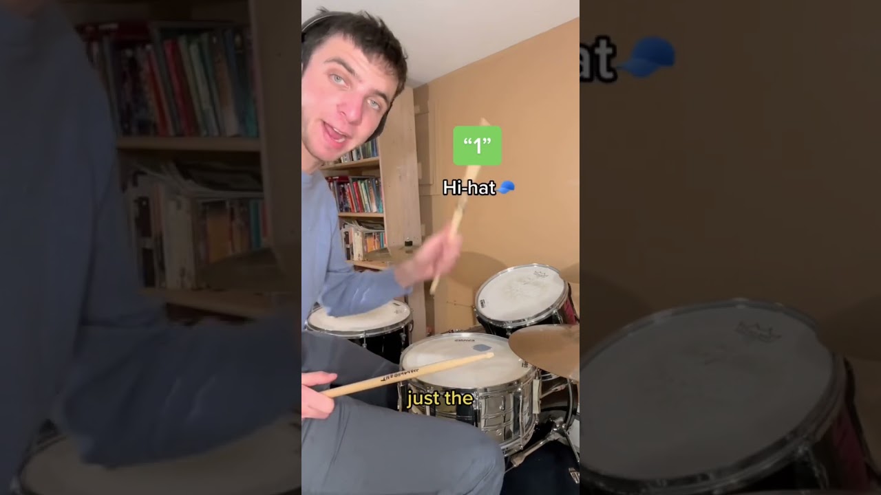 Как играть САМЫЙ ИЗВЕСТНЫЙ барабанный бит🤩 #барабаны