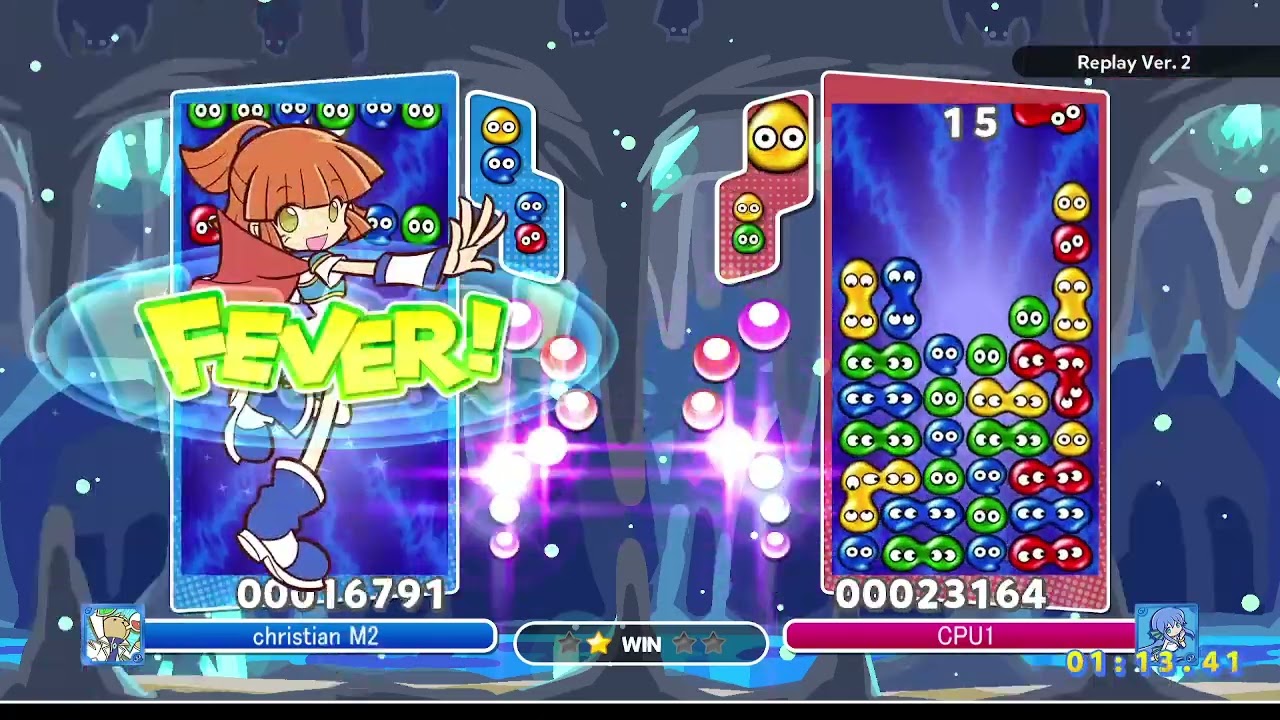 Puyo Puyo Champions PC Arle VS Serilly Fever Mode