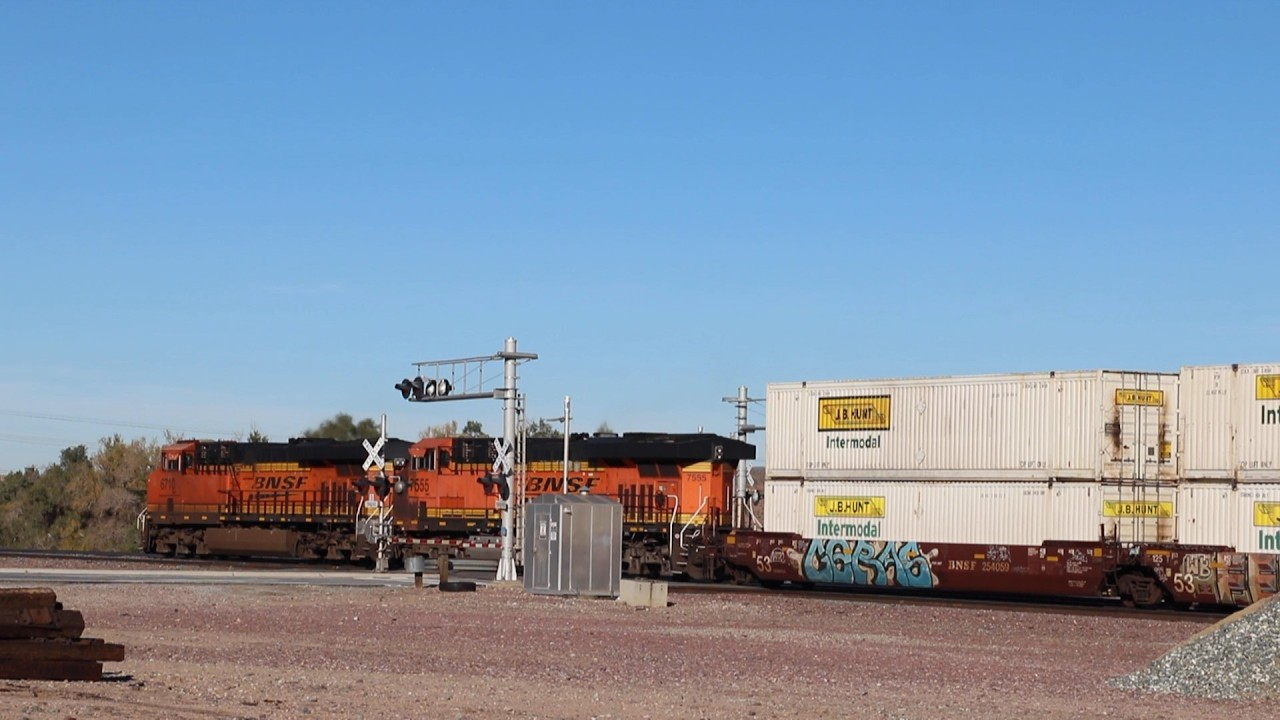 Compilation 234 BNSF Manifest Auto Rack Double Stack Trains Cajon and Needles Sub