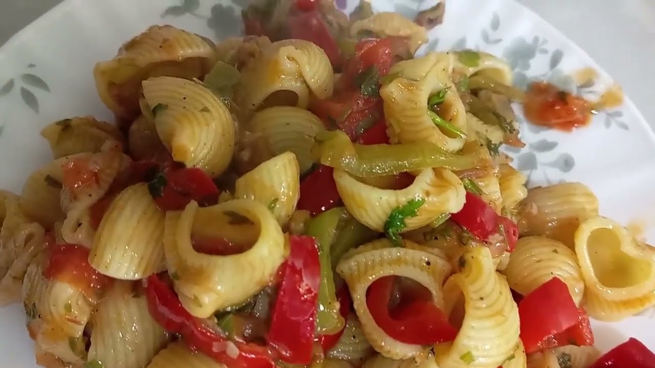 لو عندك خضار جرّبي هذه المعكرونة 😋