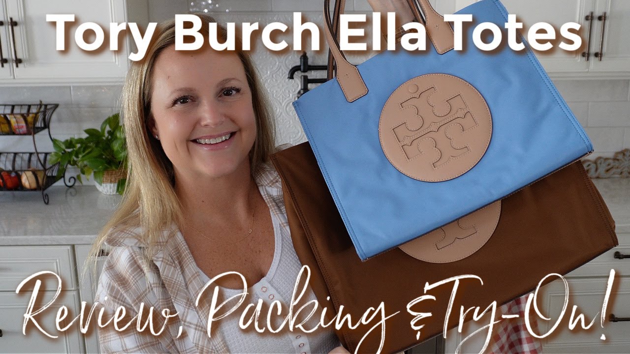 TORY BURCH | Маленькая и обычная сумка ELLA TOTE! Обзор, упаковка, примерка и сравнение! | GatorMOM