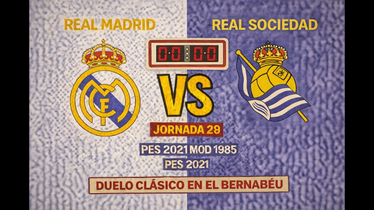 R.Madrid vs R.Sociedad 1985 | PES 2021 Retro Jornada 29⚽🔥