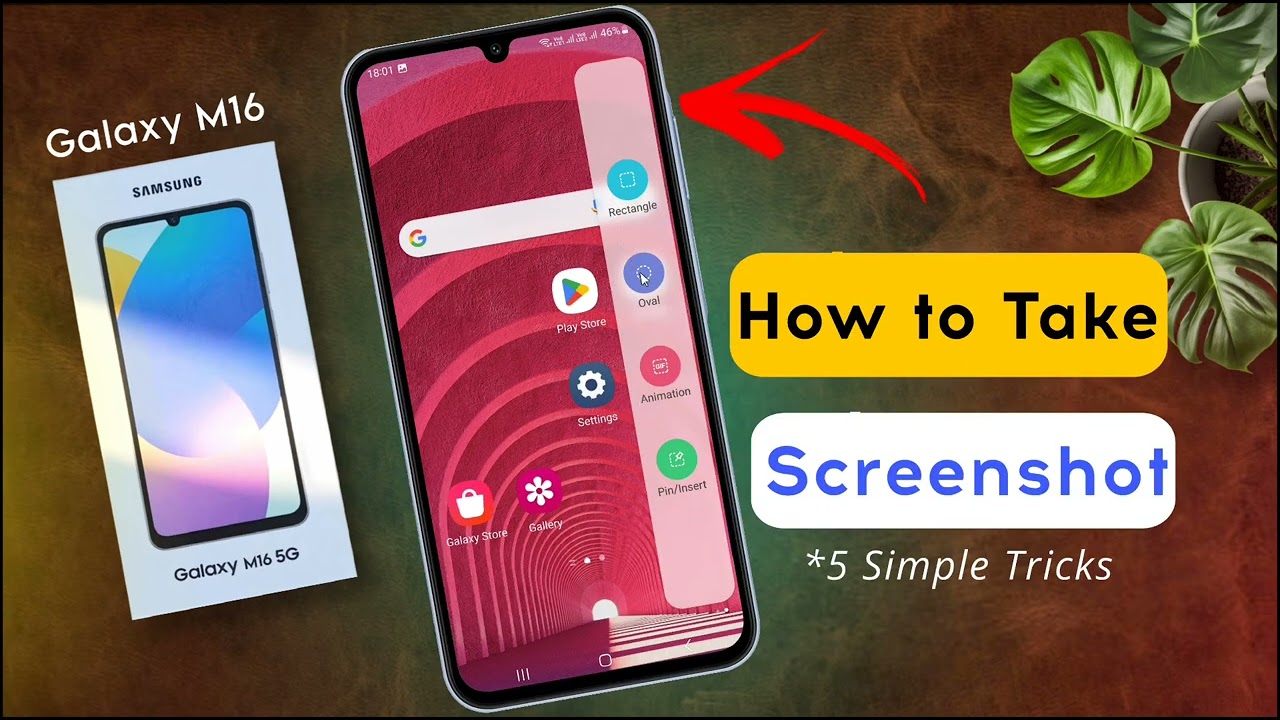 Samsung Galaxy M16 me Screen Shot Kaise Le, Samsung M16 How to Take Screenshot