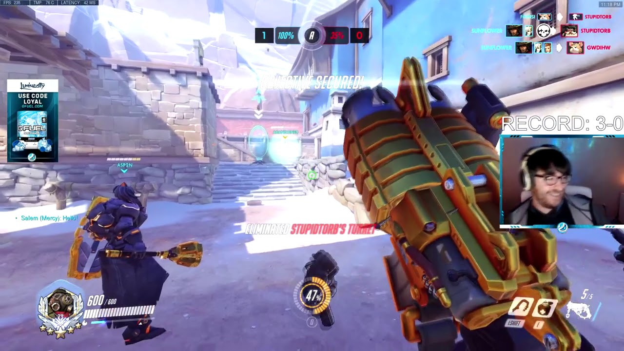 HARBLEU - TANK MAIN! GAMEPLAY OVERWATCH SEASON 25 TOP 500
