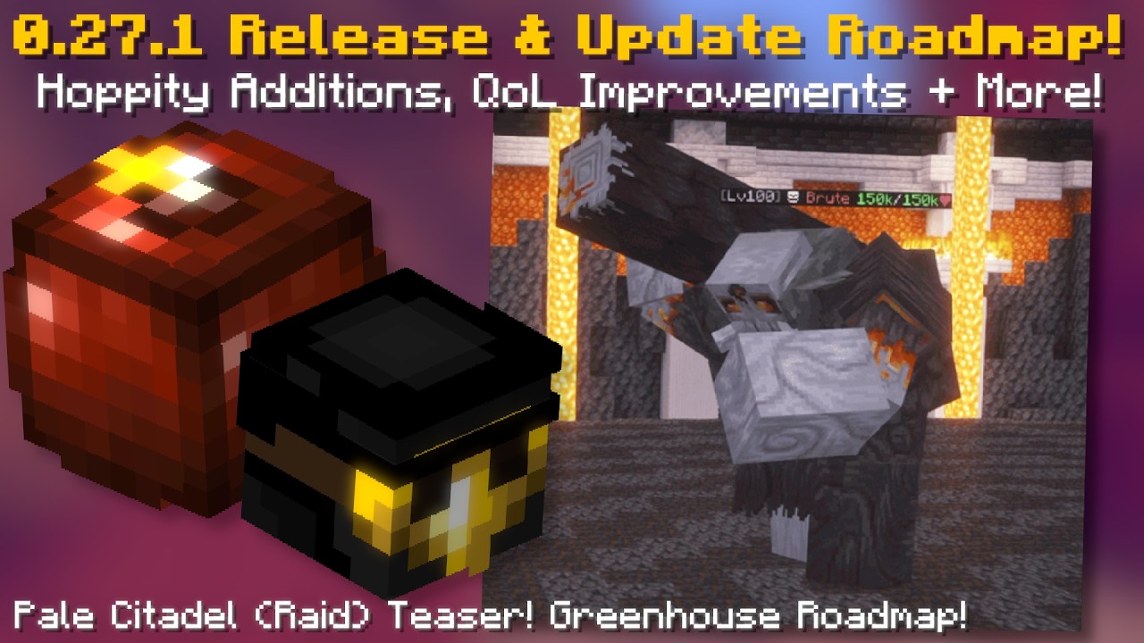 0.27.1 Update Release! QoL Changes! Pale Citadel Raid Teaser! + More! (Hypixel Skyblock News)