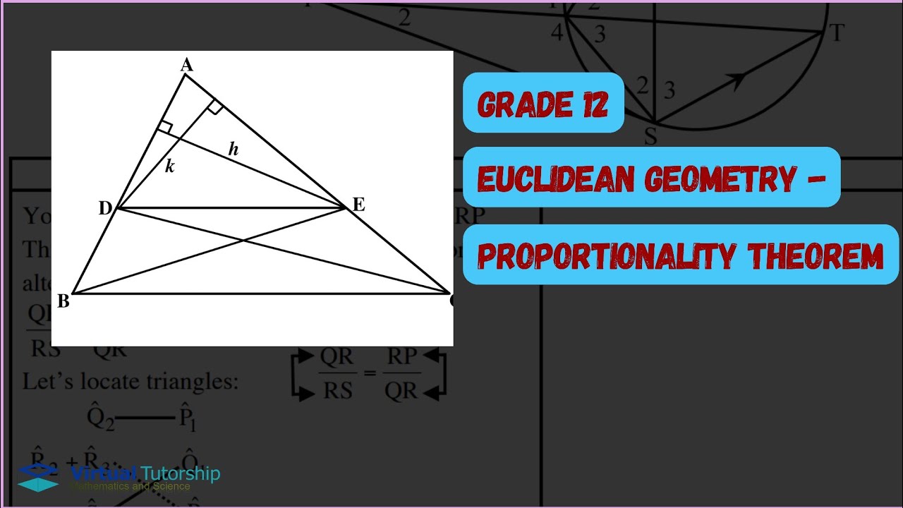 Theorem 1 (Proportionality theorem) Proof with Example (Grade 12)