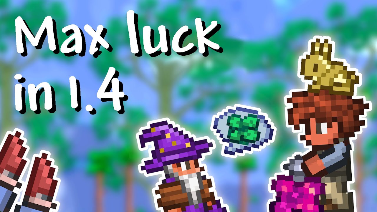 Terraria - 1.4 Maximum luck (increasing rare drop rates and mob spawns!)