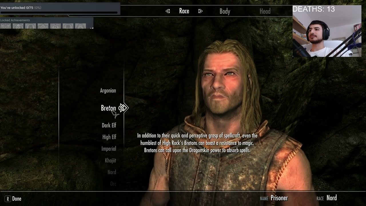 DRUID Streams - Skyrim *Permadeath*Platinum hunt*Survival*Legendary difficulty* (Part 8)