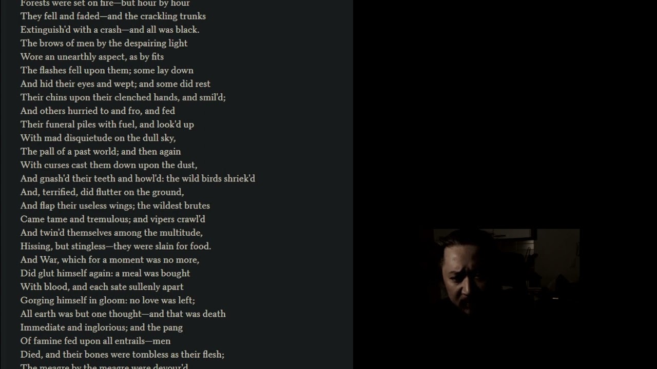 Darkness, by George Gordon Byron