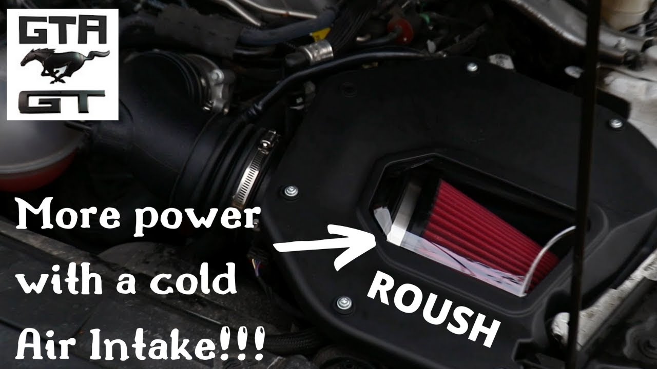 Mustang GT Roush Cold Air intake install video/For more Horsepower.