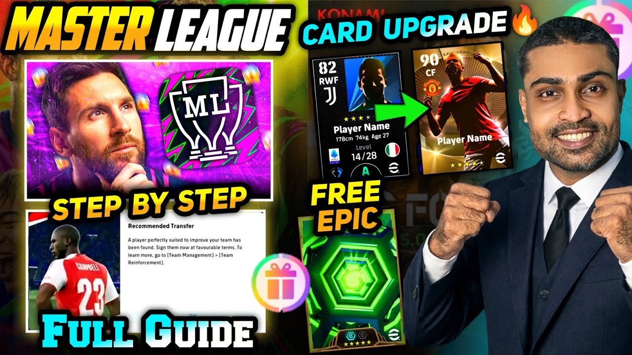 Free Epic & Card Type Upgrade😱 In Master League E-Football 26🔥| Hidden Features & How To Play ML