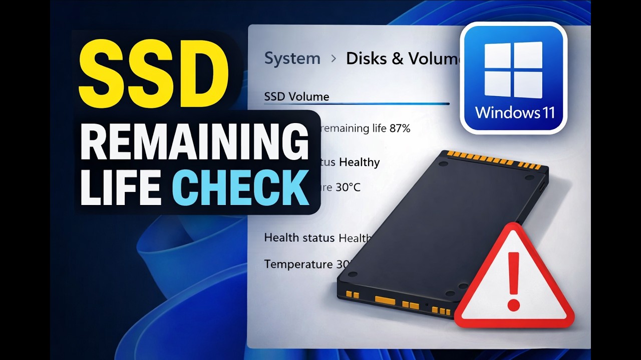 How to Check SSD Health and Estimated Remaining Life in Windows 11 (No Software) | GearUpWindows