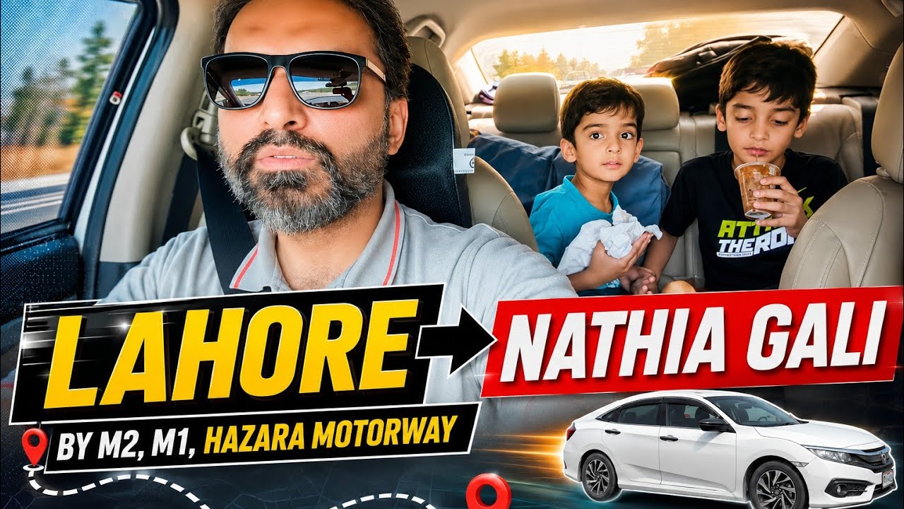 Karachi to Nathiagali in Honda Civic Ep 2 from Lahore to Nathia Gali Bhera, Kallar Kahar, Salt Range