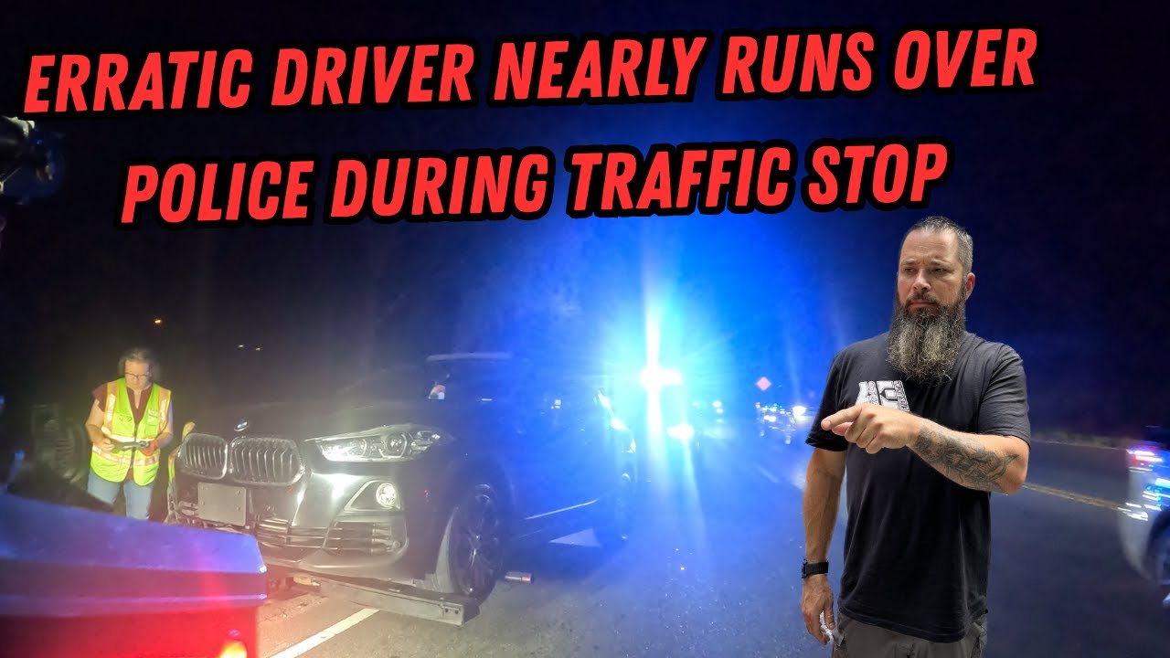 Erratic Driver Almost Runs Over Cop | Winching & PD Calls