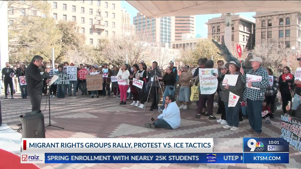 Migrant rights groups rally, protest vs. ICE