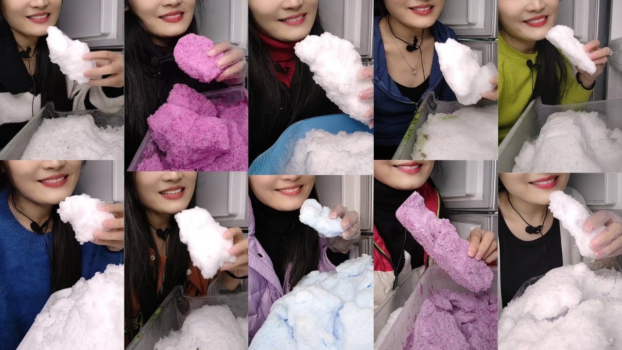 ASMR ICE EATING ||✨Requested🫰 HER SOLO FREEZER FROST ICE EATING || SQUEAKY SOFT ICE BITES ASMR🧊