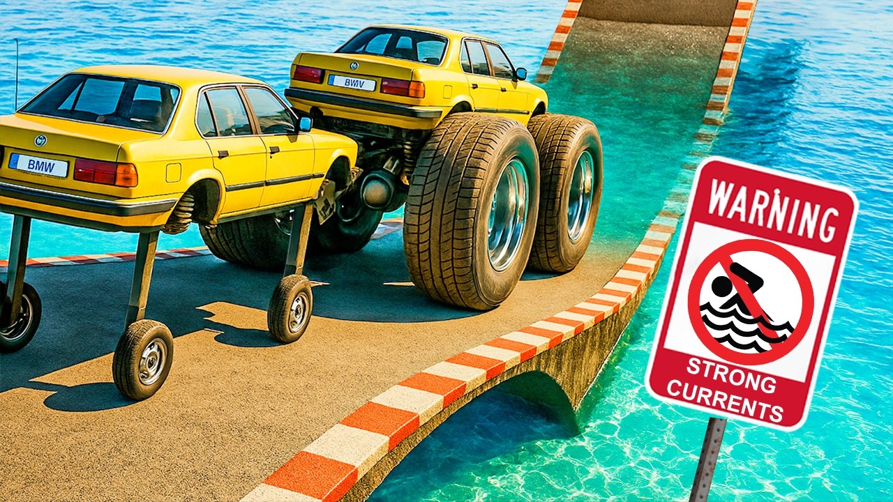 Testing small & big wheels vs deep waters in GTA 5