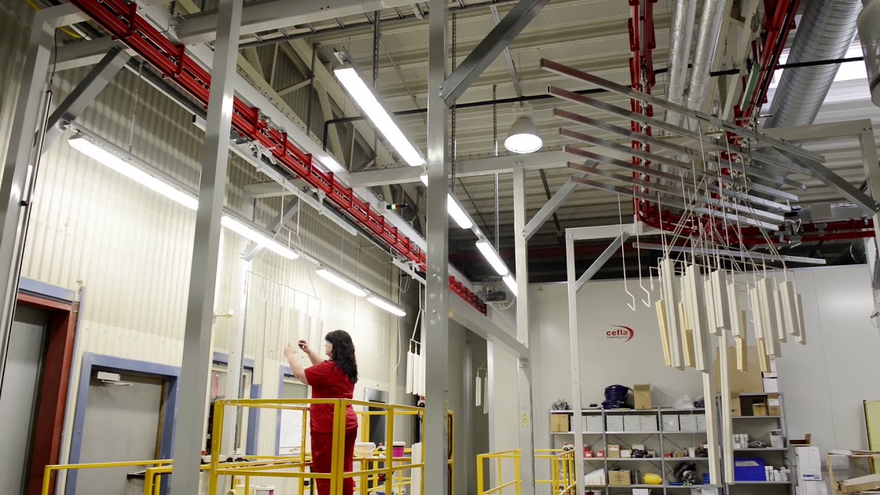 Windows finishing line automatic spraying iGIOTTO | Cefla Finishing