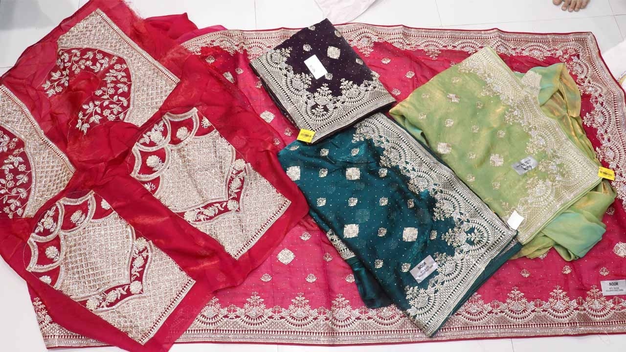 Madina Wholesale Sarees రంజాన్ స్పెషల్ వర్క్ సారీస్ | మదీనా హోల్సేల్ మార్కెట్ | No GST