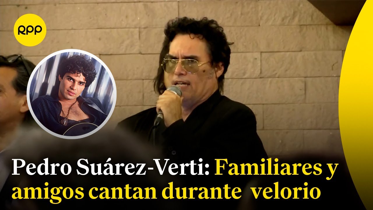 Patricio Suárez-Vértiz: Patricio Suárez-Vértiz y amigos durante velorio