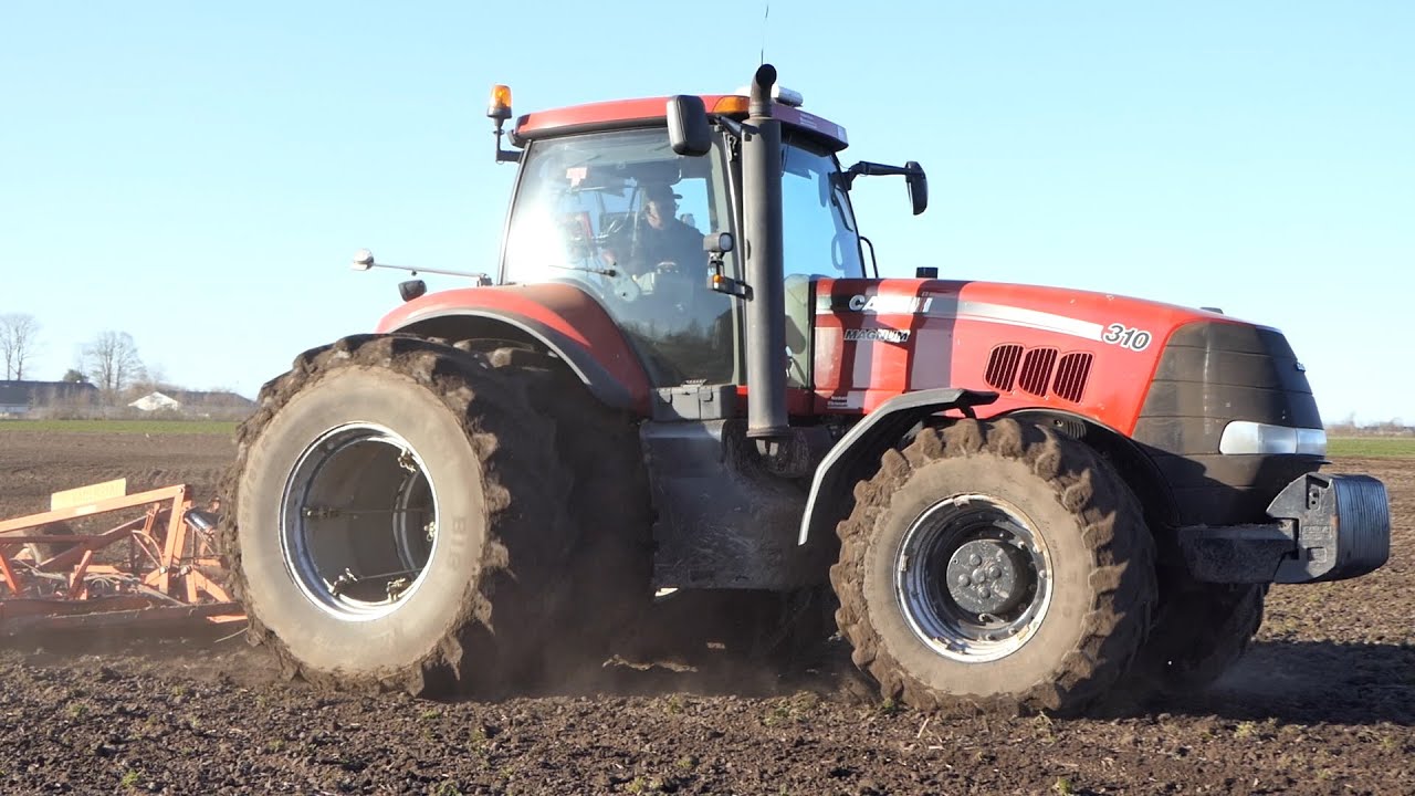 Case IH 310 Magnum in The Field w/ Väderstad cultivator getting the job done | DK Agriculture