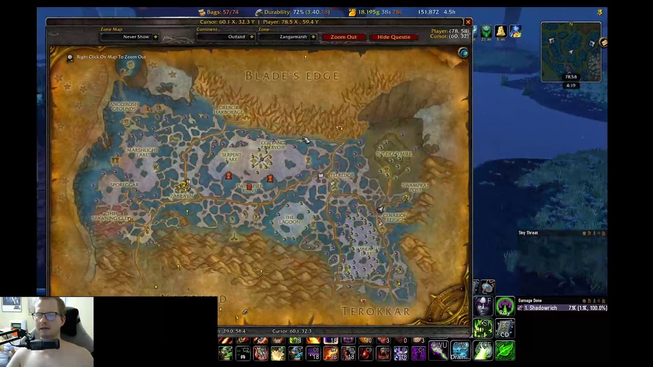 Questing Zangarmarsh Leveling