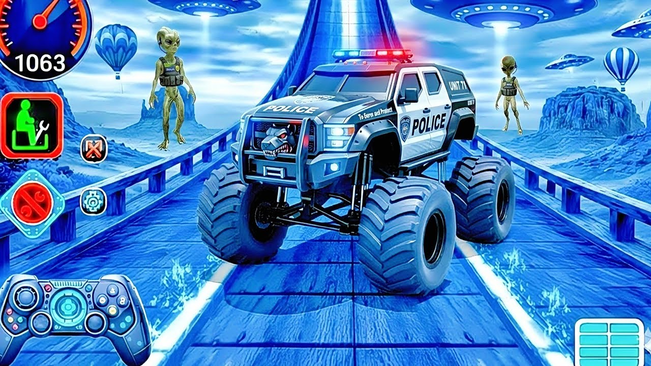 Crazy Monster Truck Stunt Racing | Flying Crush Mega Ramp Jump Challenge