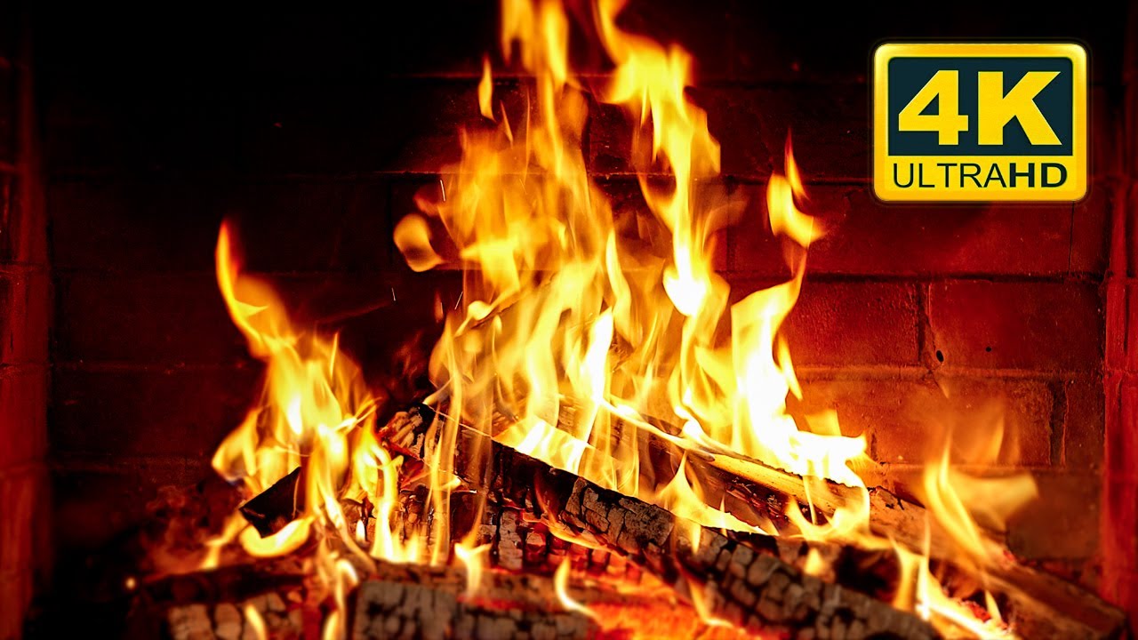 🔥 Cozy Fireplace 4K (12 HOURS). Fireplace with Crackling Fire Sounds. Crackling Fireplace 4K