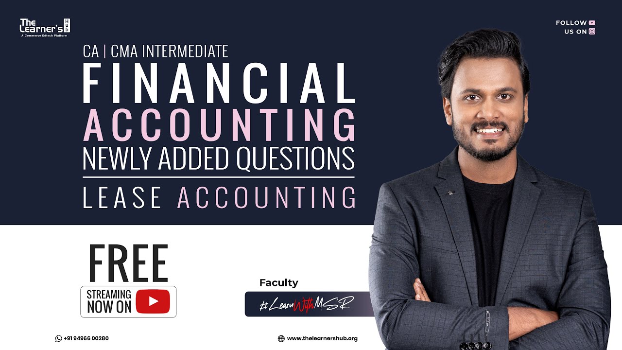 Lease Accounting | Financial Accounting | CMA Intermediate | Newly Added Questions