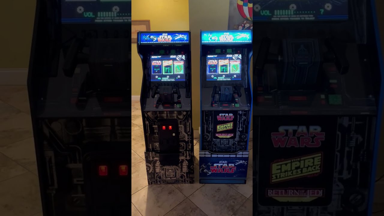 Both versions of the Arcade1up Star Wars compared.