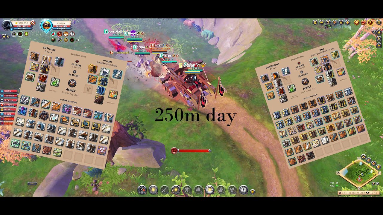 crayzy day gank 250m in  day bz albion online