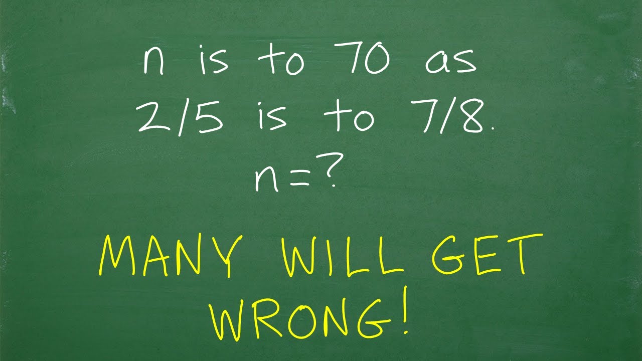 n относится к 70 так же, как 2/5 к 7/8. Чему равно значение n? Многие не знают, что делать, чтобы...