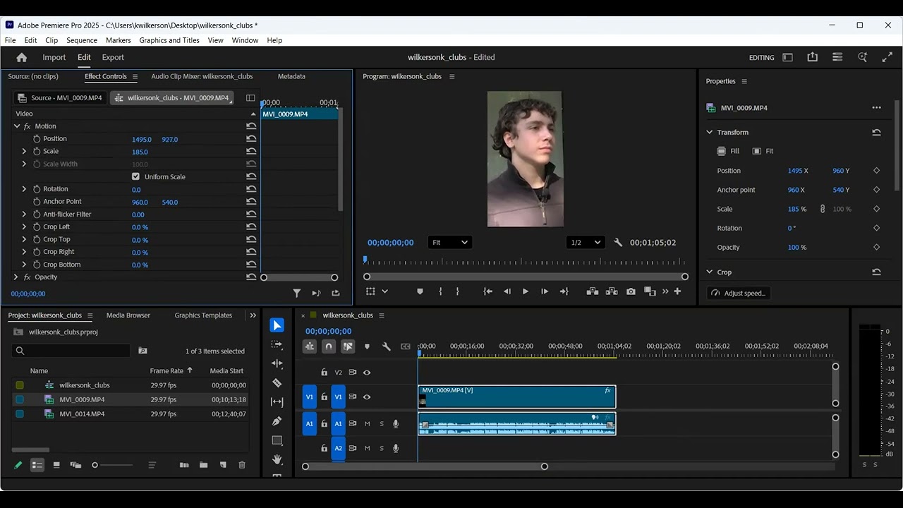 Convert horizontal clips to vertical