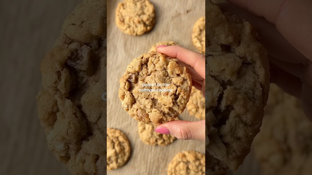 Peanut Butter Oatmeal Cookies - ingredients below