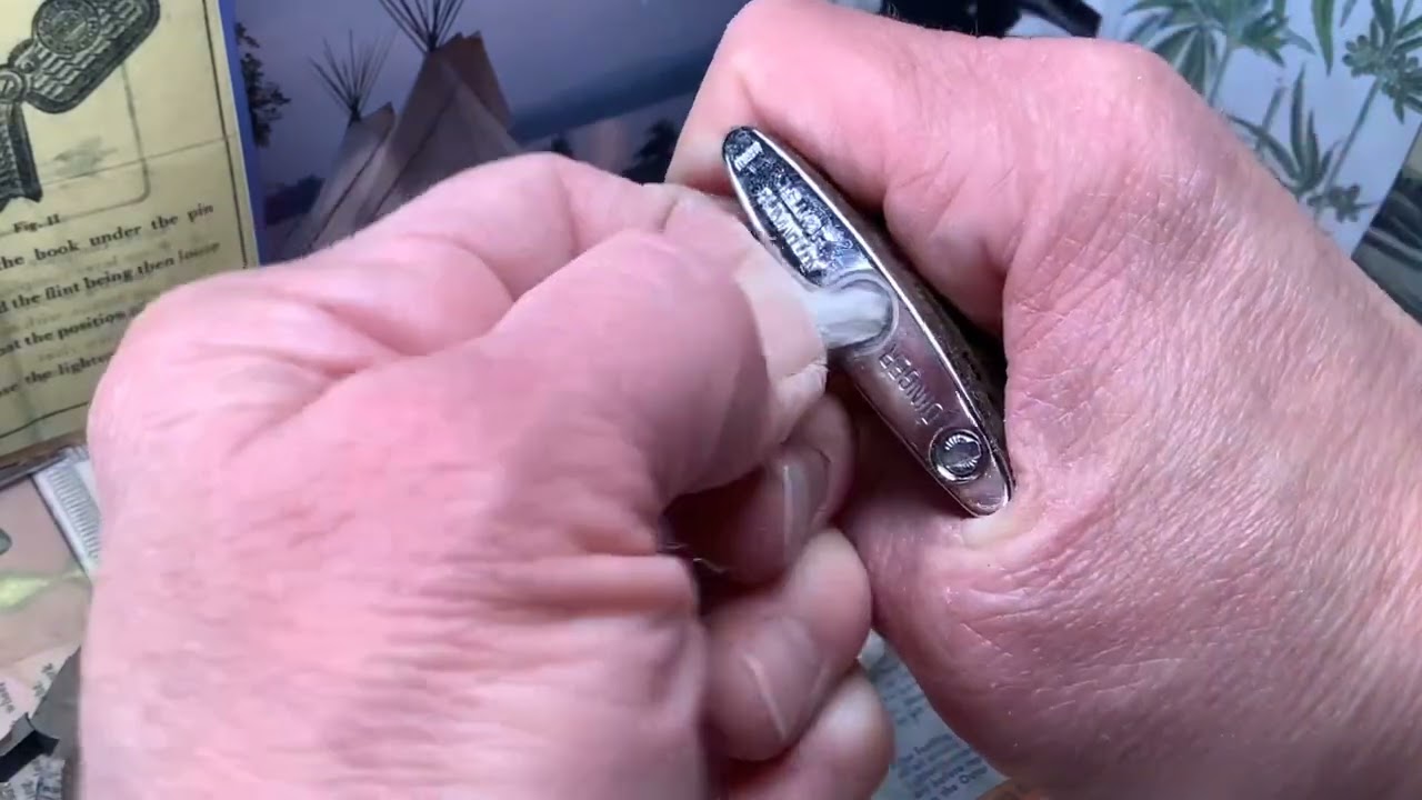 How To Remove The Wick & Wadding From A Vintage Flat Advertising Lighter(Requested By Robert Ford)
