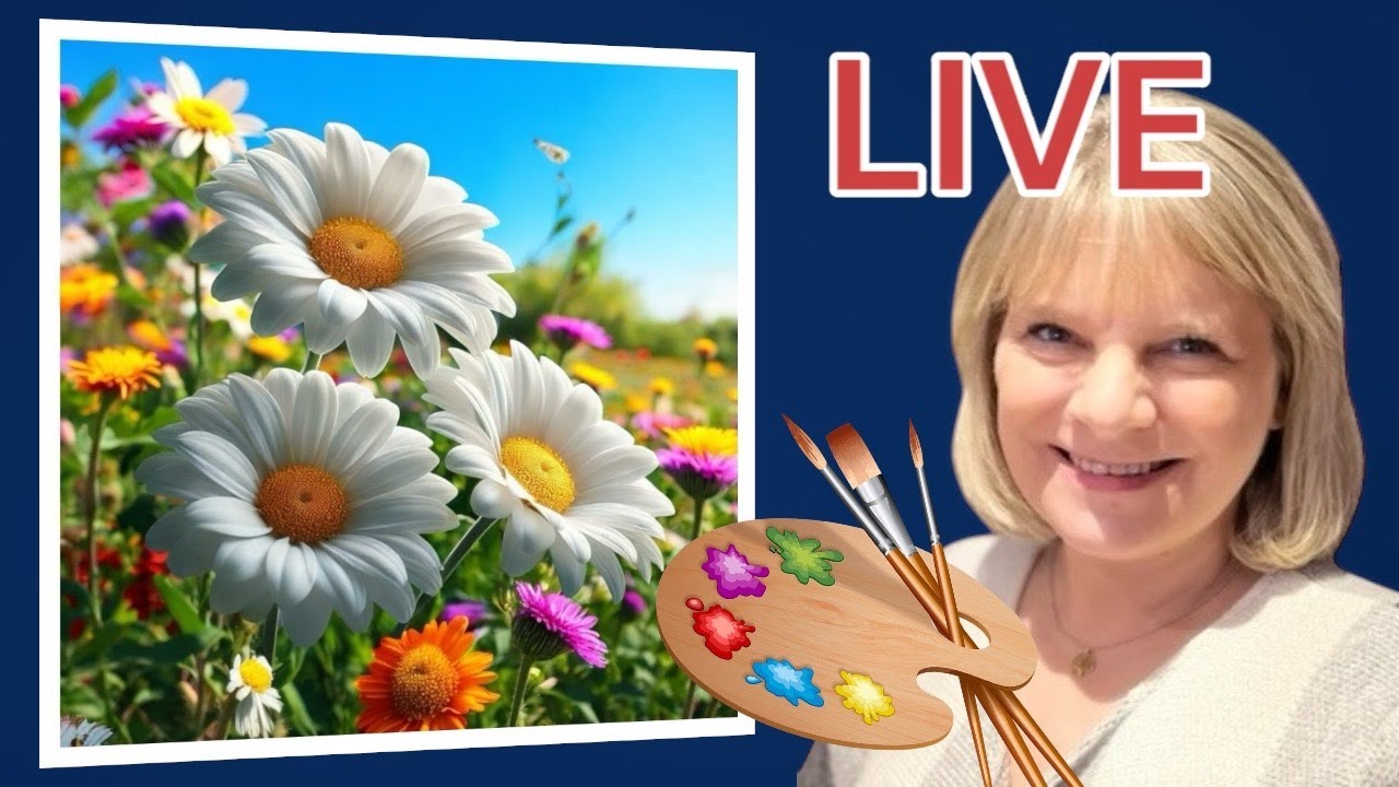 Jak namalować stokrotki LIVE