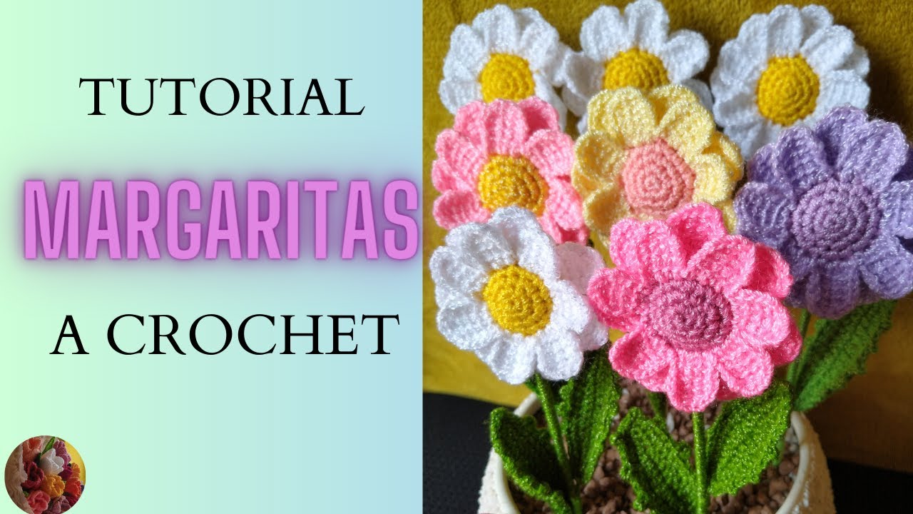 Tutorial de flor de Margarita a Crochet