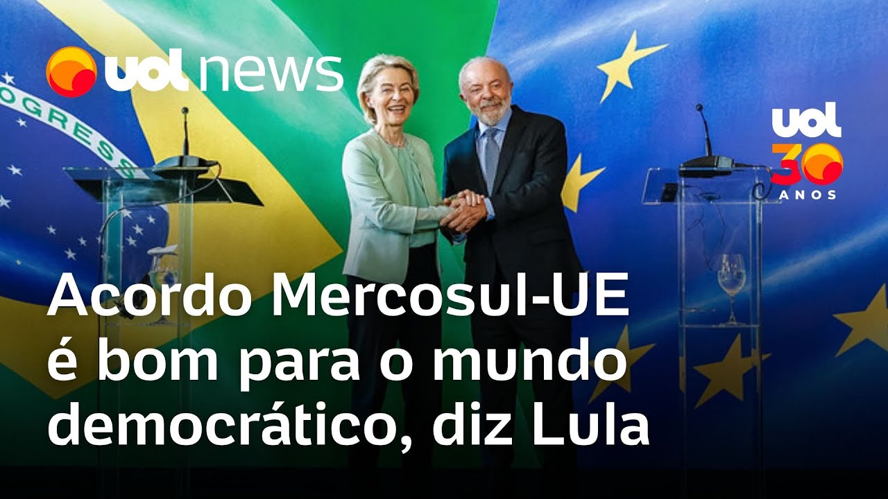 Lula diz que acordo entre Mercosul e União Europeia é bom para o mundo democrático
