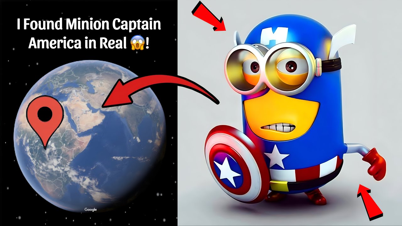 😳I Found Minion Captain America in Real On Google Earth and Google Maps 😁!