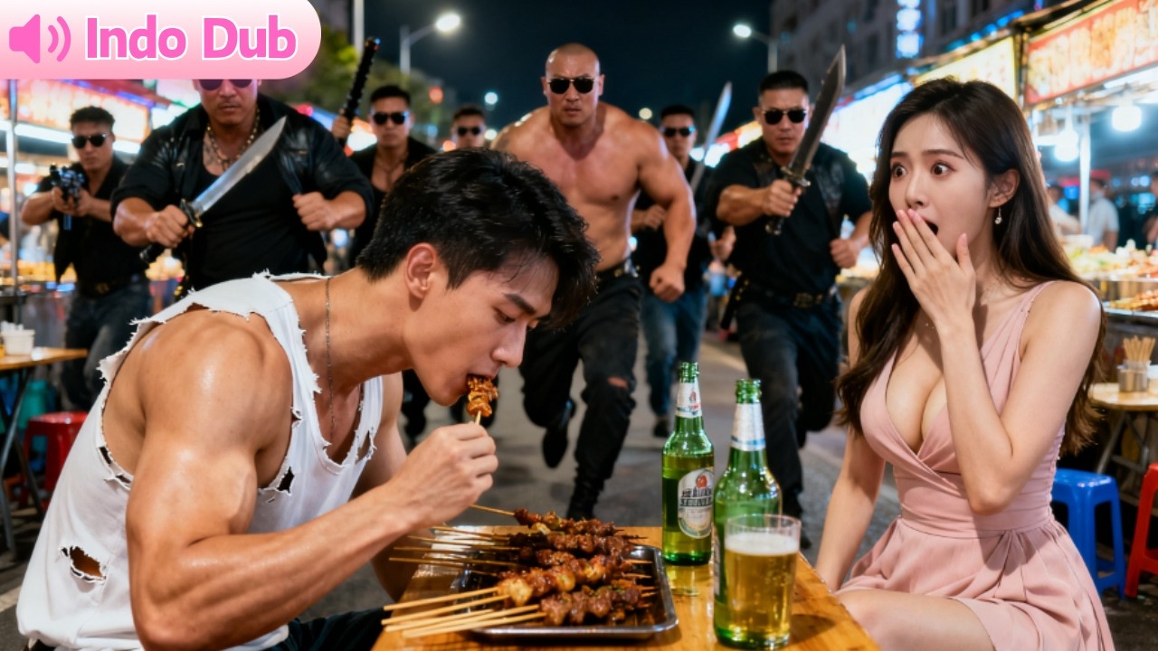 Pemuda Makan Bakaran Diganggu Preman, Satu Gerakan Jungkir Balikkan Semua Geng!