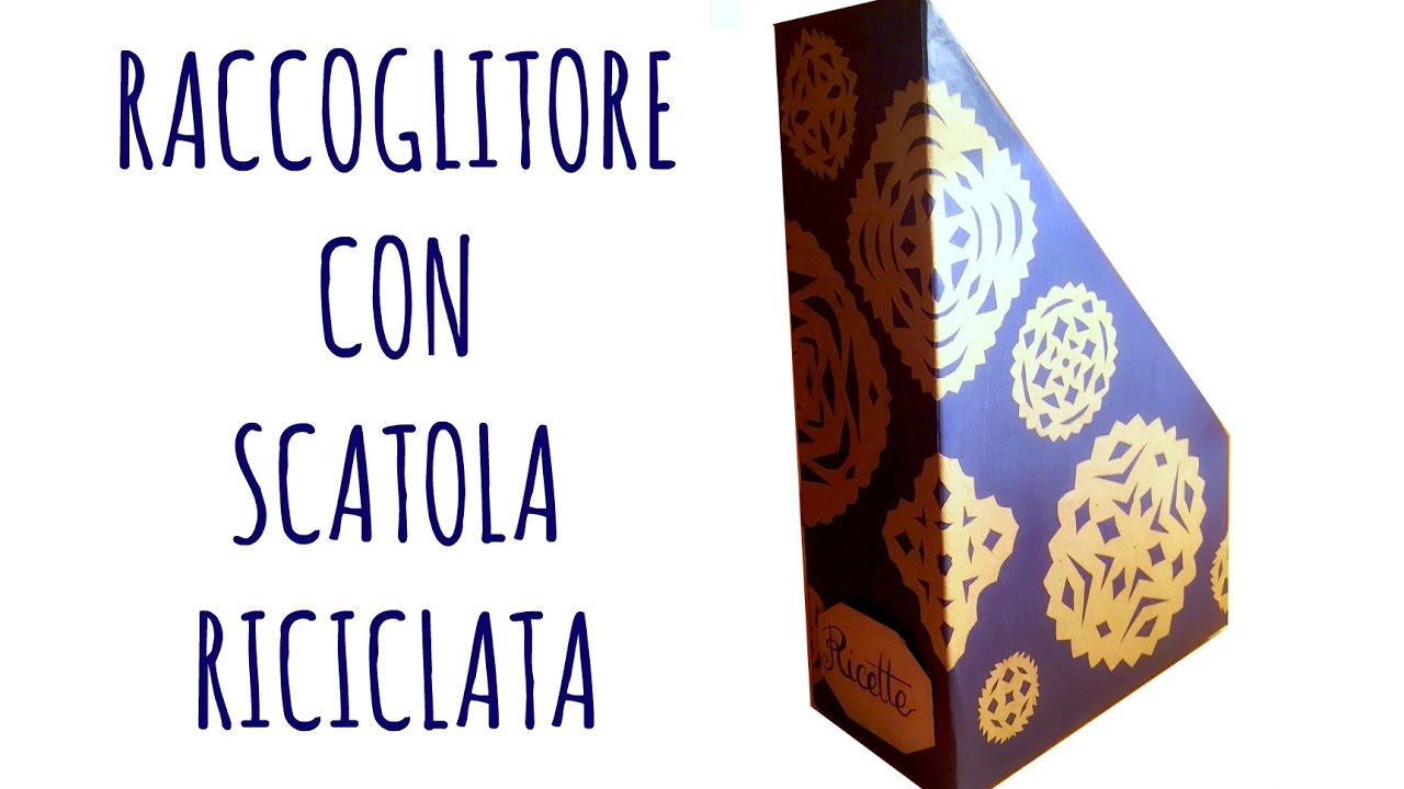 Raccoglitore di Carta con Scatola di cereali. (Riciclo Creativo)Arte per Te