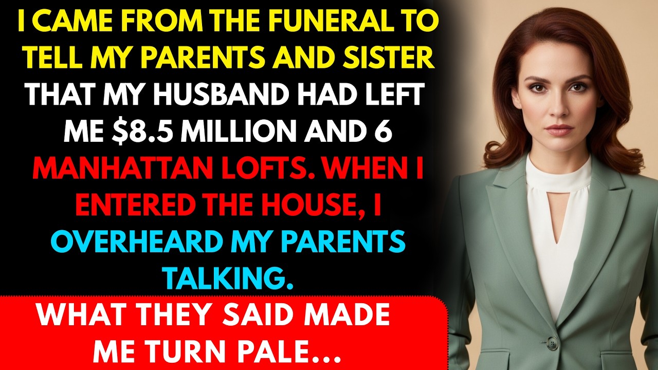 I came from the funeral to tell my parents and sister my husband left me $8,5M and 6 Manhattan lofts