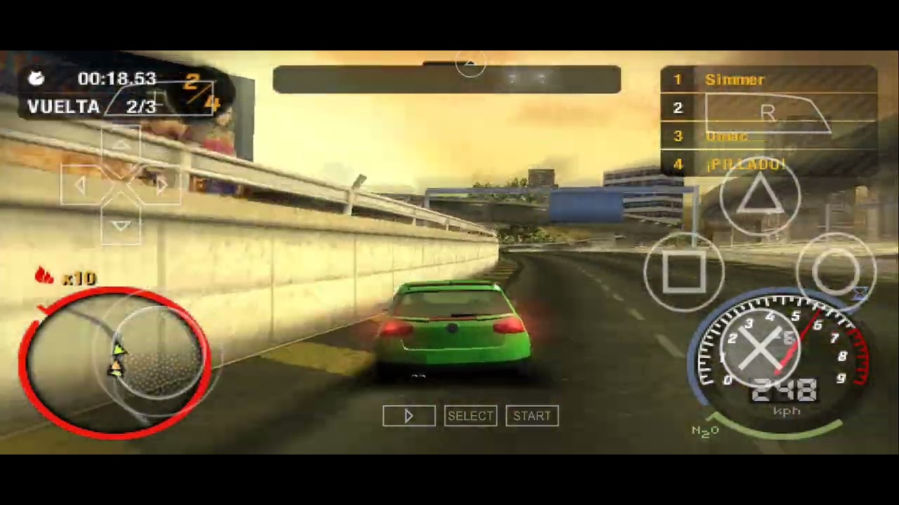 Need for speed most wanted #ppsspp#emulador#carreras#autos 
